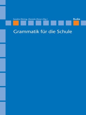 cover image of Grammatik für die Schule